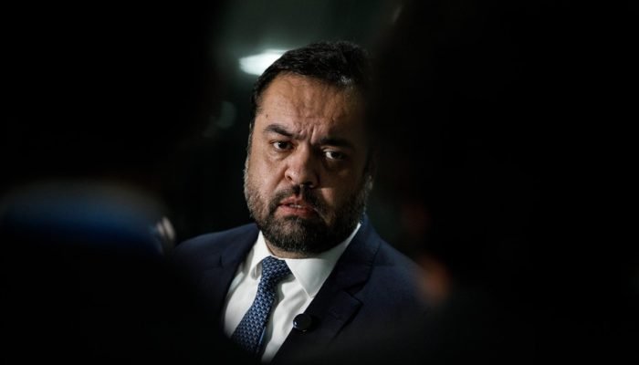 Cláudio Castro, governador do Rio, no Palácio do Planalto — Foto: Brenno Carvalho / Agência ...