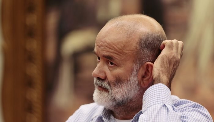 O ex-tesoureiro do PT João Vaccari Neto durante depoimento à CPI dos Fundos de Pensão no Congr...