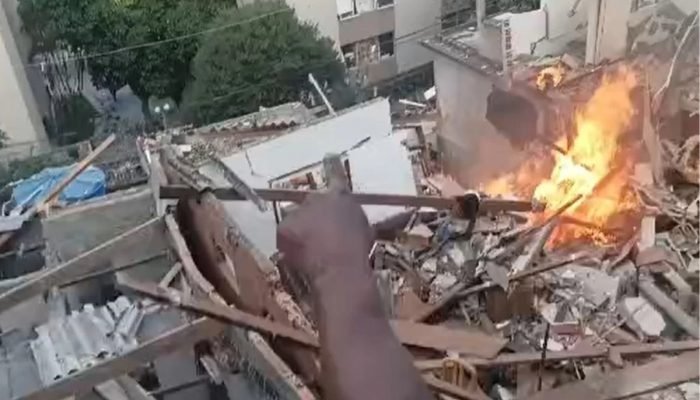 1 de 1 Explosão na região do Jaguaré, zona oeste de São Paulo - Foto: Reprodução/Redes sociais