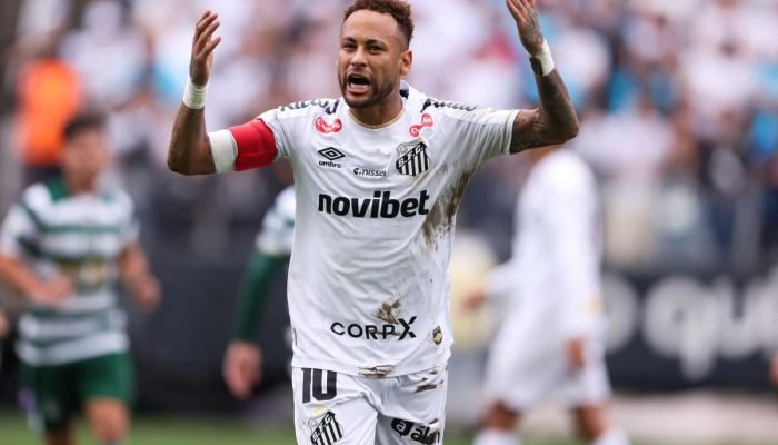 1 de 1 Foto colorida de Neymar jr, do santos - Metrópoles - Foto: Alex Silva/Sports Press Photo/...