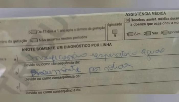 1 de 1 Certidão de óbito de idoso que não morreu - Foto: Reprodução